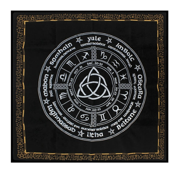 Witch Calendar Tarot Card Divination Horoscope Tablecloth