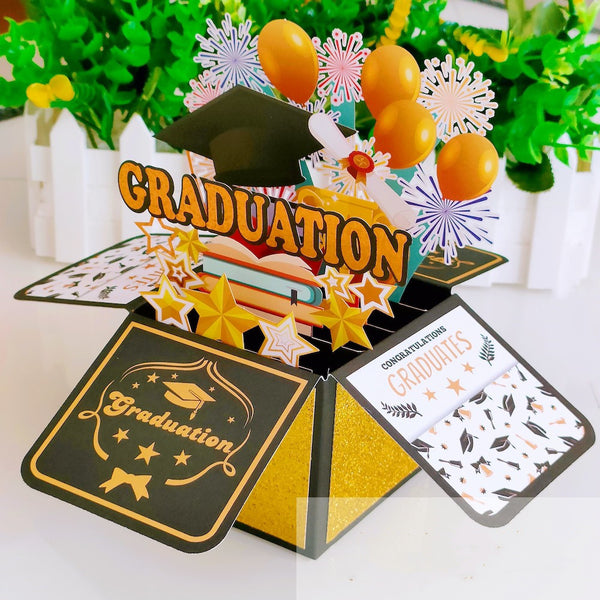 Graduation Season Creative Three-dimensional Box Greeting Card 3D Pop-up