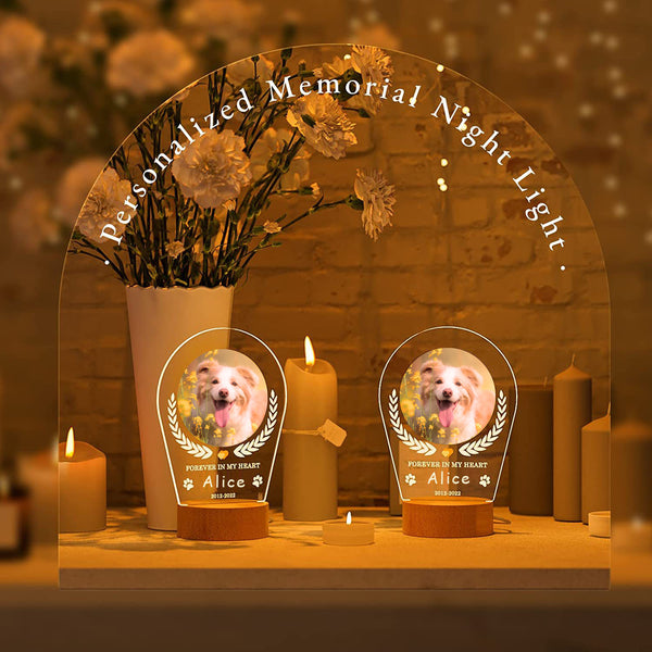 Dog Commemorative Photo Frame Night Light