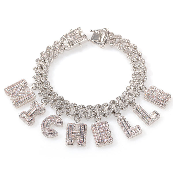 12mm Bar DIY Spliced Letter Necklace