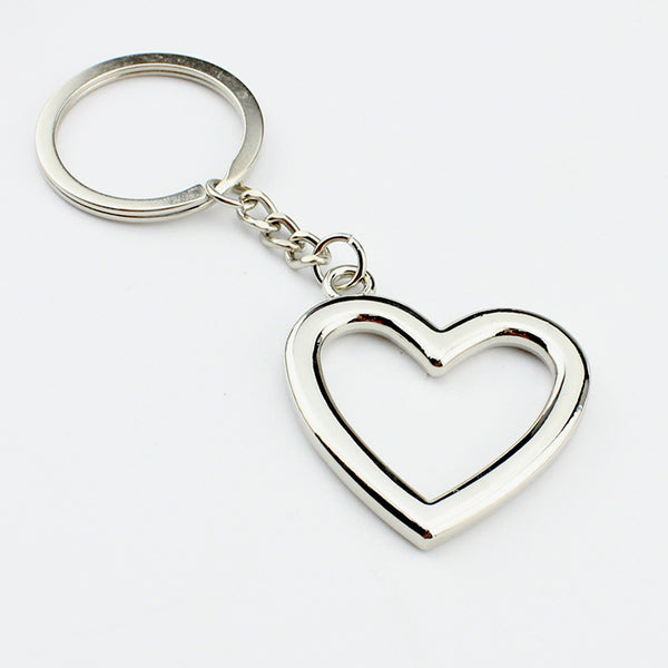 Personalized Hollow Peach Heart Keychain