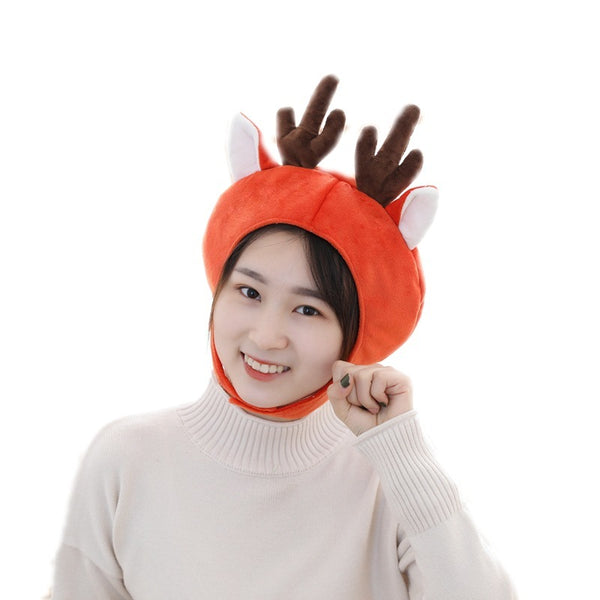 Short Elk Headgear Cartoon Hat Photo Props