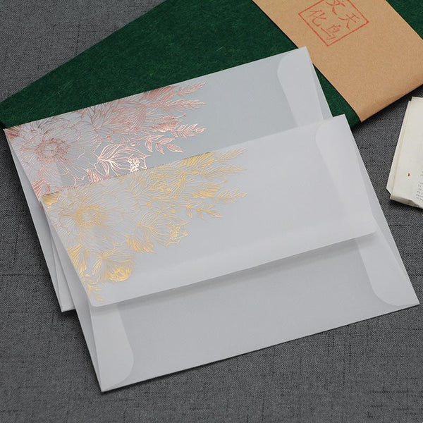 Sulfuric Acid Paper Invitation Card Bronzing Matte Varnish