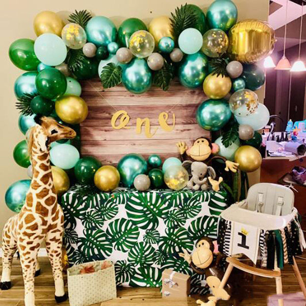 Olive Green Balloon Set Jungle Zoo Theme Party