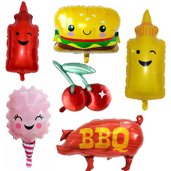 Barbecue Party Balloon Outdoor BBQ Pig Vegetable Cartoon Balloon