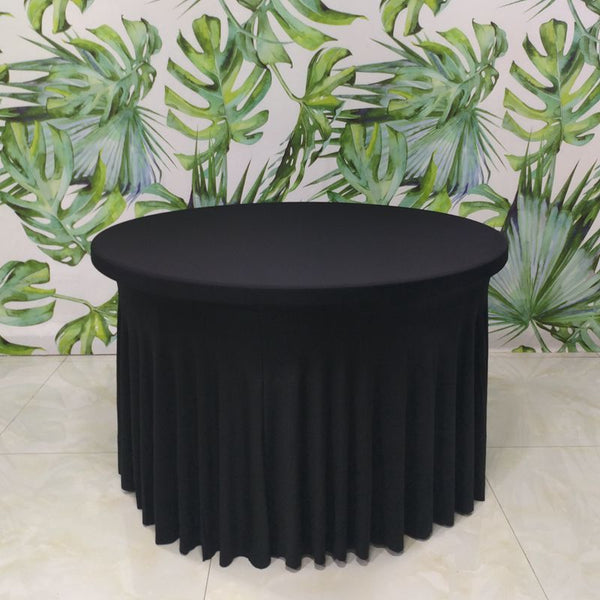 Stretch Table Cover Round Skirt Tablecloth