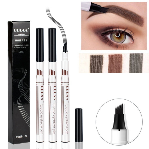 Bifurcated Four-head Water-based Liquid Eyebrow Pencil