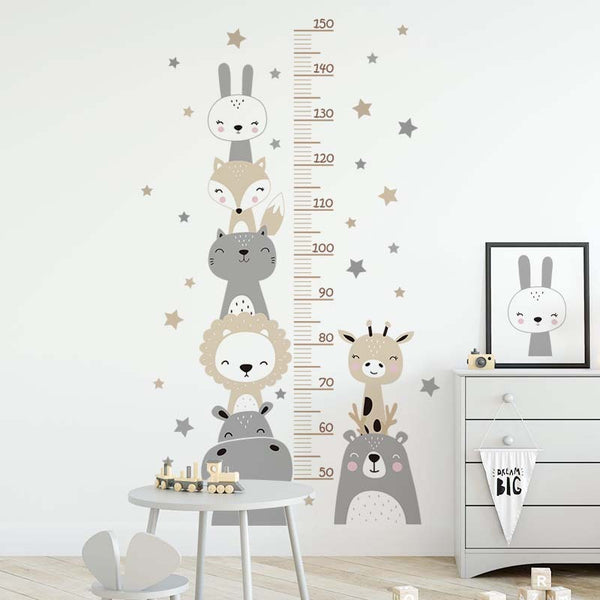 Ins Style Cartoon Face Small Animal Wall Stickers