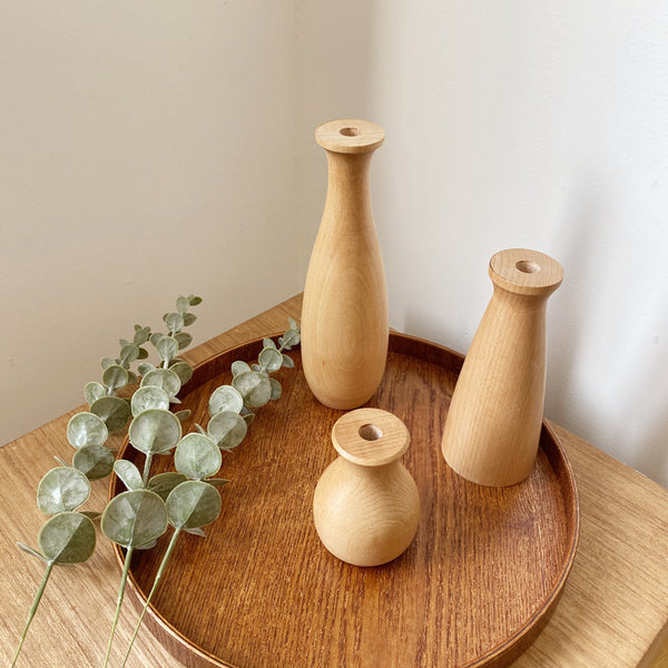 Wooden Flower Arrangement Vase Decorative Ornaments Photo Props