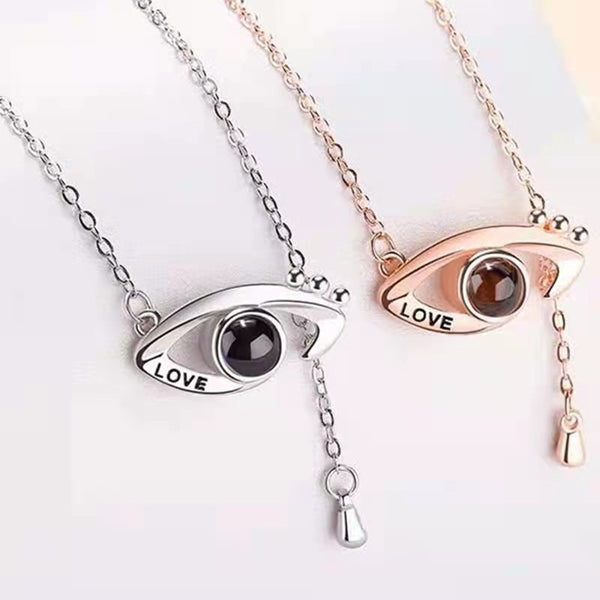 100 Sentences I Love You Customized Necklace Women's Eyes