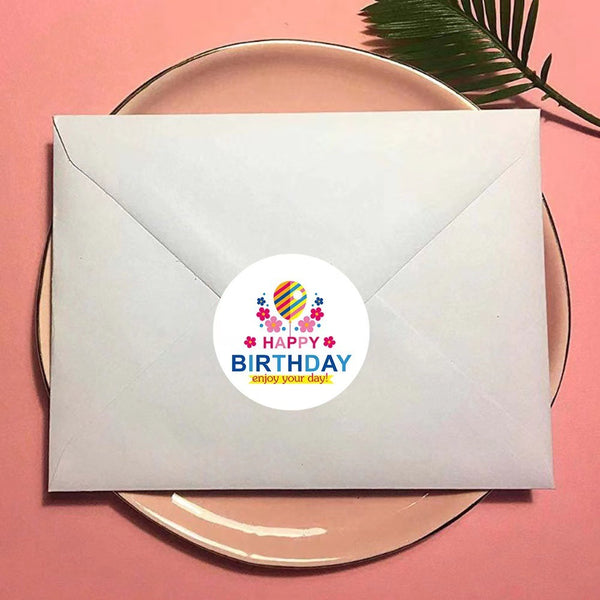 Happy Birthday Cake Party Stickers Creative Cartoon Sealing Paste