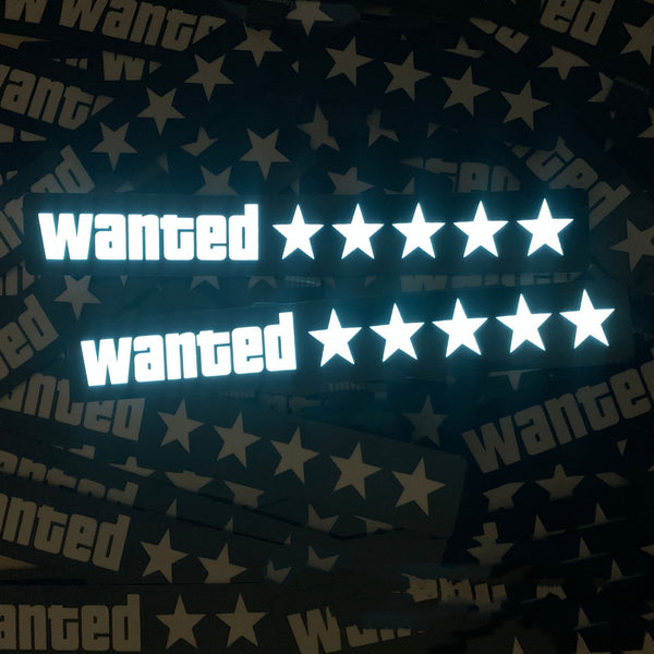 Car Fashion Personality Wanted Luminous Stickers